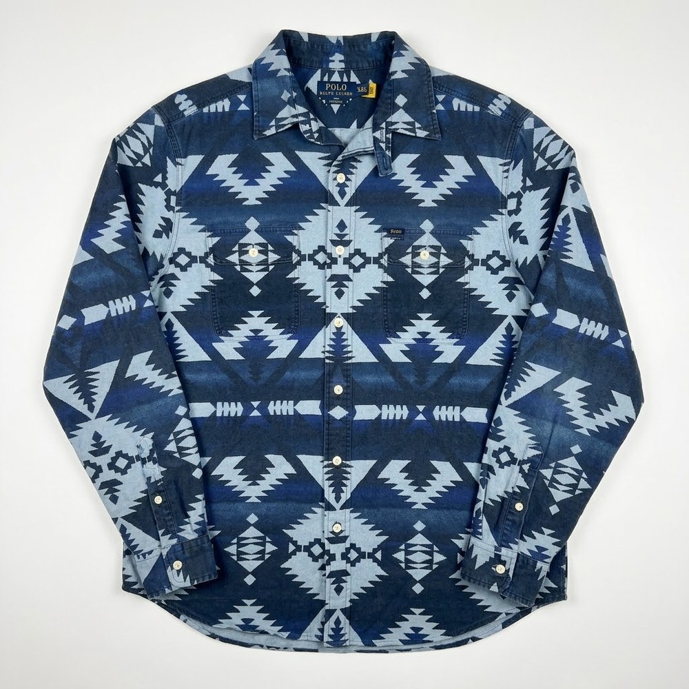 Polo Ralph Lauren Aztec Button Down Shirt Size Large